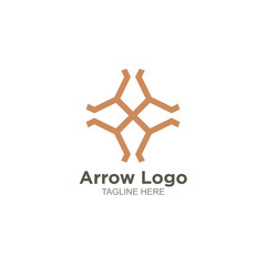Luxury arrow logo design