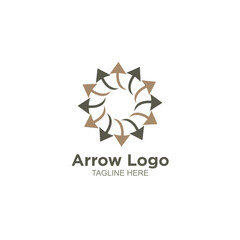 Luxury arrow logo design