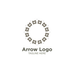 Luxury arrow logo design
