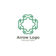 Luxury arrow logo design