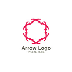 Luxury arrow logo design
