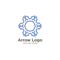 Luxury arrow logo design