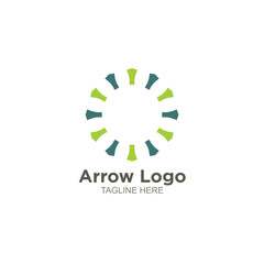 Luxury arrow logo design