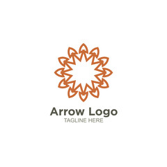 Luxury arrow logo design
