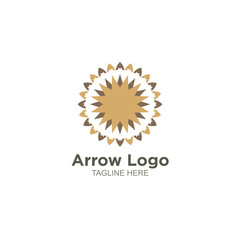 Luxury arrow logo design