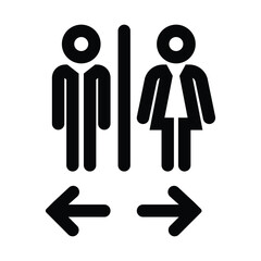 men's and women's toilet icon vector