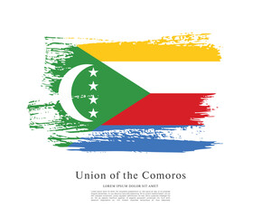 Flag of Comoros, vector illustration