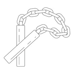 Nunchaku icon vektor