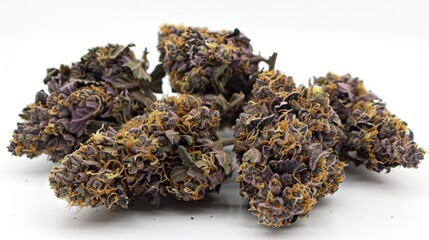Fototapeta na wymiar Purple haze cannabis strain