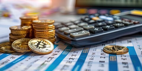 Bitcoin taxes concept - cryptocurrency gains are a form of income, and these investments are tracked by the IRS when withdrawn from exchanges