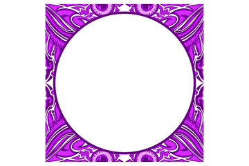 Purple Eye Ball Angel Ornament Frame Border Vector For Decoration Design