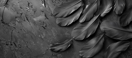 Elegant Black Feather Texture for Fashion and Design