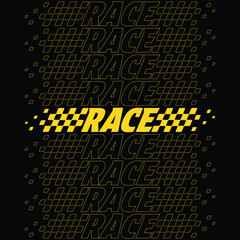 Sport race track yellow flags
