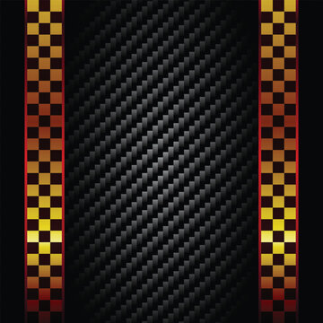 Red carbon checkered background