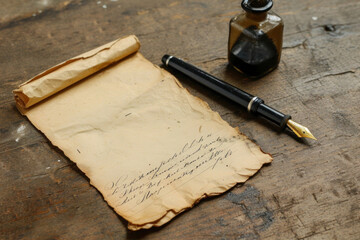 old paper with pen and ink