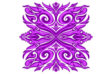 Fototapeta premium Purple Wings Ornament Frame Border Vector For Decoration Design