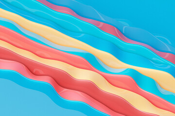 3d illustration of a  colorful  abstract gradient background with lines. PRint from the waves. Modern graphic texture. Geometric pattern.
