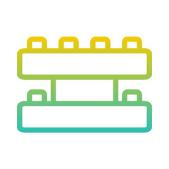 Blocks Gradient Linear Style