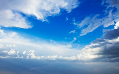 Naklejka na ściany i meble White Clouds on blue sky