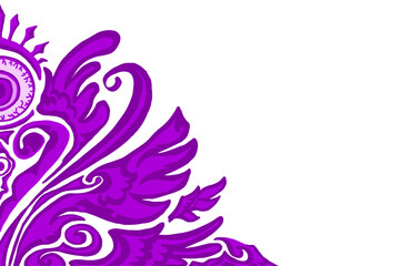 Purple Eye Ball Angel Ornament Frame Border Vector For Decoration Design