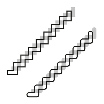 Pixel stairs shadow, abstract gradient. Growth concept design. Vector illustration. EPS 10.