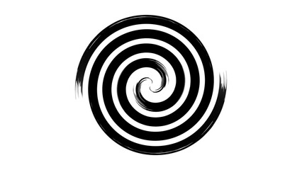 Fototapeta premium Takarangi Maori Double-Ended Spiral Symbol with Brush Stroke