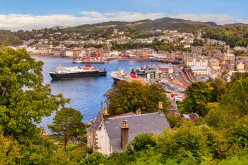 Fototapeta na wymiar Oban harbour, Oban, Argyll and Bute, Scotland, UK