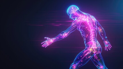 Holographic visualizations of muscles and joints aid in explaining the benefits of specific physical therapy movements and techniques.