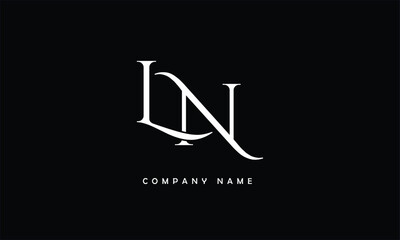 NL, LN, N, L Abstract Letters Logo Monogram
