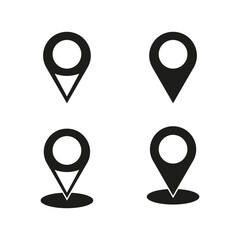 Location pin icons. Navigation markers. Vector illustration. EPS 10.