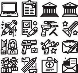 Doctor icon set vector illustration 