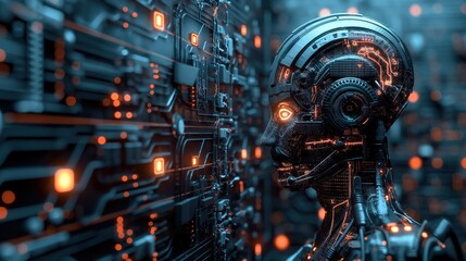 Microscopic Marvel Artificial Intelligence Microchip at the Forefront of Technological Progress