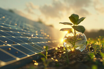 business finance and saving power. new idea solar energy 
