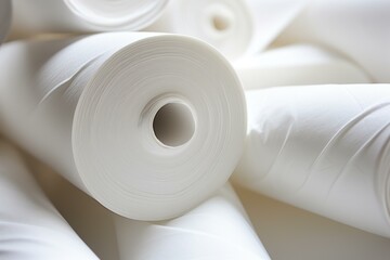 Absorbent Roll white paper kitchen. Domestic home product. Generate Ai