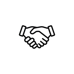 Business handshake icon vector