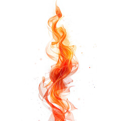 fire flames isolated on white 