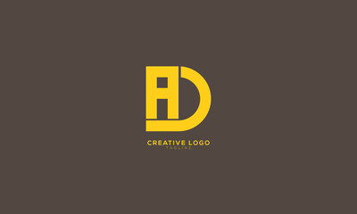 AD Abstract initial monogram letter alphabet logo design