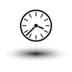 Simple clock icon. Time concept. Minimalist style. Efficient symbol. Vector illustration. EPS 10.
