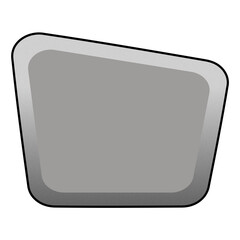 abstract quadrilateral frame with silver-gray gradient fill and silver-gray gradient border 