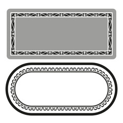 Decorative frames set. Vintage rectangle, oval border. Elegant, classic. Vector illustration. EPS 10.