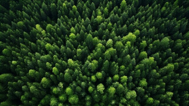 Aerial view of green trees in forest © Media Srock