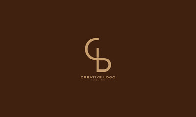 GB BG Abstract initial monogram letter alphabet logo design