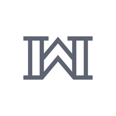 Monogram W design vector logo. Monogram initial letter mark W logo design. Monogram design vector logo. Monogram initial letter mark W logo design. Simple W monogram. Monogram W design logo