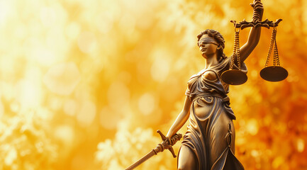 justice of the peace on an orange background, in the style of Greek art and architecture - obrazy, fototapety, plakaty