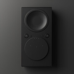 a black speaker, isolated on black background