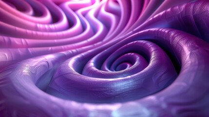 Detailed view of a dynamic violet spiral design with intricate patterns and shapes. - obrazy, fototapety, plakaty