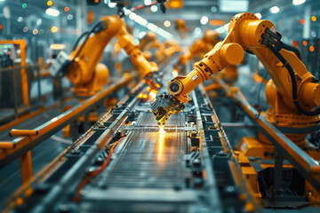Advanced factory automation in action, showcasing Industry 40 technology