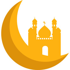 Mosque Moon Vector