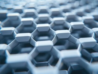 A detailed close-up of a pristine white hexagonal pattern, showcasing intricate symmetry and geometric design.