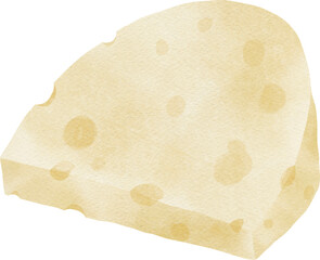 Cheese Isolate Watercolor Illustration